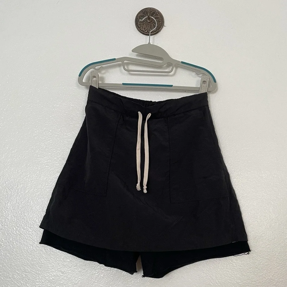 CLHU Clothes For Humans Black Skort Draw String